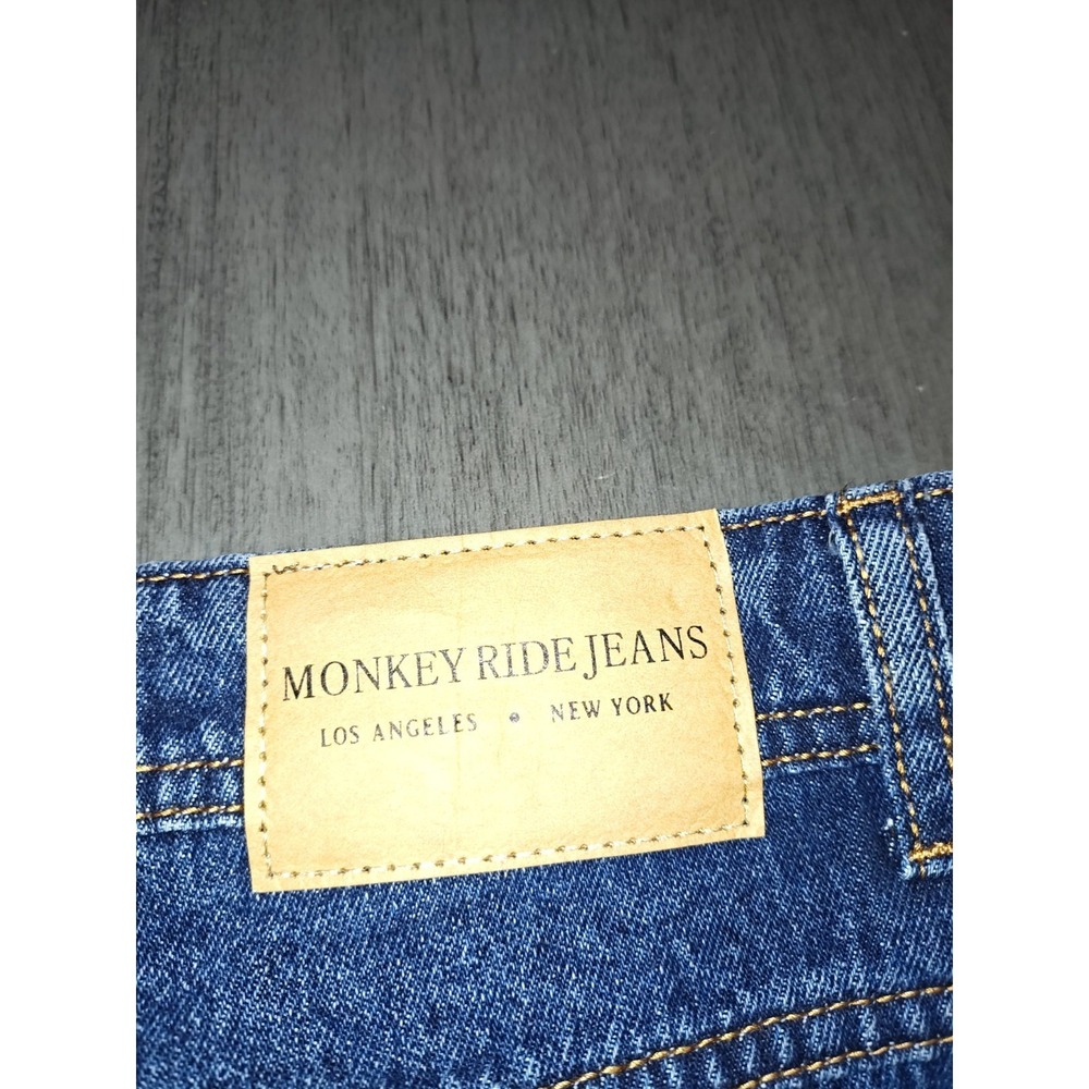 Monkey Ride Jeans Womens Size 9 Carpenter Utility Wide Leg Dark Wash Denim - Picture 11 of 13